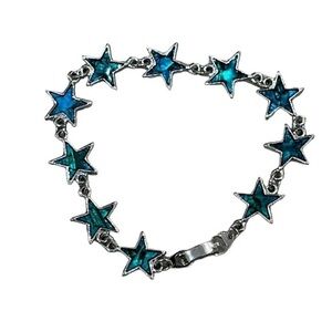 Women’s Girls Star Bracelet Blue Sea Glass